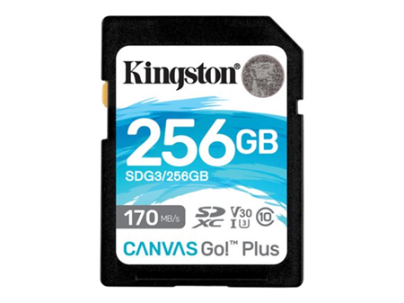 Kingston 256GB - SDXC Canvas Go Plus 170R C10 UHS-I U3 V30